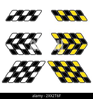 Outline checkered flags design Stock Vector