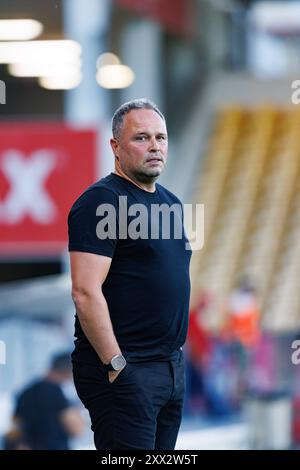 Barcelos, Portugal. 16th Aug, 2024. Vitor Campelos (AVS) seen in action during Liga Portugal game between teams Gil Vicente FC and AVS at Estadio Cidade de Barcelos Gil Vicente FC won 4-2 (Photo by Maciej Rogowski/SOPA Images/Sipa USA) Credit: Sipa USA/Alamy Live News Stock Photo