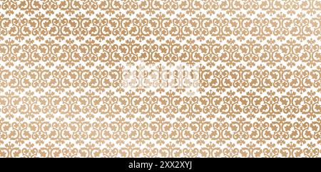seamless knitted patterns damask wallpaper Vintage golden colors isolated white backgrounds for patterned fills, webs pages, surface textures Stock Vector