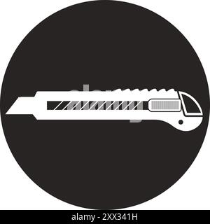 cutter knife icon vector illustration logo design. Stock Vector