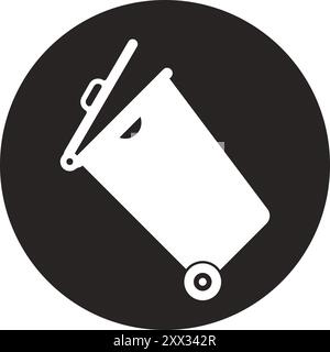 trash can vector icon illustration template design Stock Vector