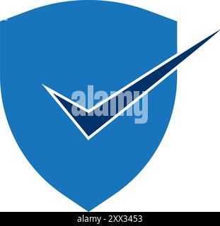 Shield vector icon illustration symbol logo template Stock Vector