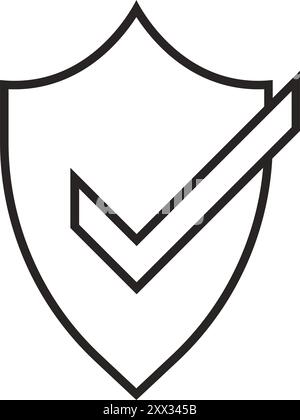 Shield vector icon illustration symbol logo template Stock Vector