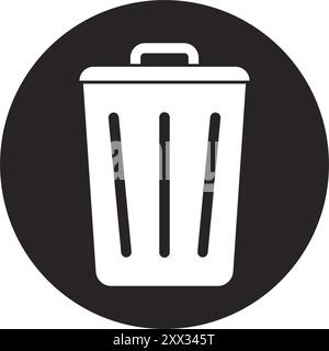 trash can vector icon illustration template design Stock Vector