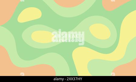 Abstract background Curve circle with colorful patterns and cute design elements Stock Vector