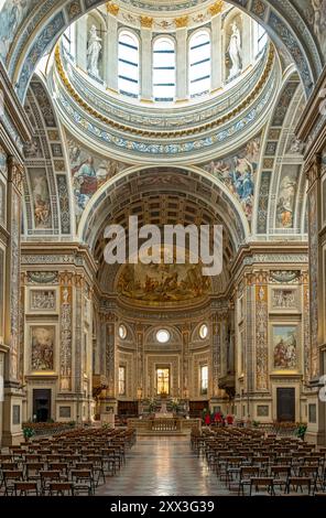 Interior of Basilica of Sant'Andrea, Mantua, Mantova, Italy Stock Photo