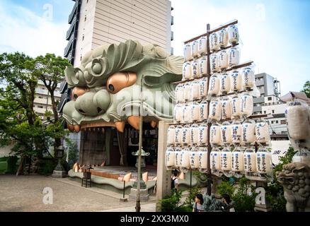 Namba Yasaka Jinja temple in Osaka, Japan Stock Photo