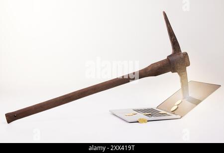 computer with axe Stock Photo - Alamy