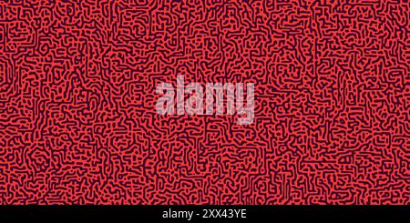 Abstract Dark Red Digitally Generated Surface Pattern Design, Generative Art Texture - Background in Editable Vector Format Stock Vector