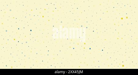 Abstract Colorful Sparsely Spotted Pattern, Squares, Spots and Triangles with Random Sizes and Orientation with Colors of Green and Blue - Minimalist Stock Vector