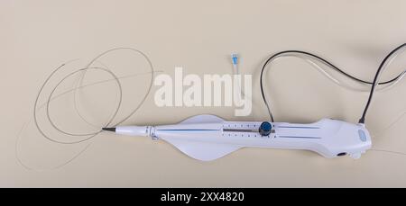 Rotational Atherectomy System Console, Coronary Atherectomy. The ROTAPRO Rotational Atherectomy system features an Advanced which is used to control m Stock Photo