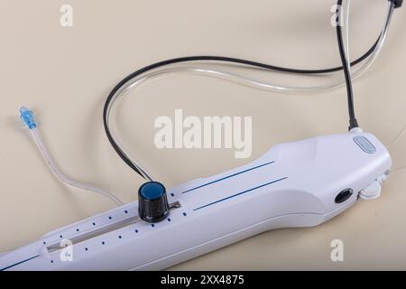 Rotational Atherectomy System Console, Coronary Atherectomy. The ROTAPRO Rotational Atherectomy system features an Advanced which is used to control m Stock Photo