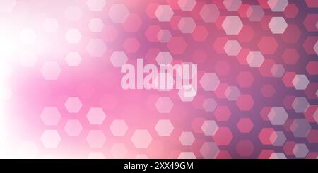 Purple Wallpaper, Background, Flyer or Cover Design for Your Business with Multi Layered Translucent Hexagonal Pattern on Abstract Blurred Texture - B Stock Vector