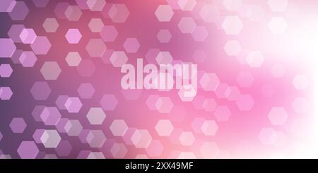 Purple Wallpaper, Background, Flyer or Cover Design for Your Business with Multi Layered Translucent Hexagonal Pattern on Abstract Blurred Texture - B Stock Vector