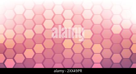 Purple Wallpaper, Background, Flyer or Cover Design for Your Business with Hexagonal Pattern on Abstract Blurred Texture - Base for Presentations, Pla Stock Vector