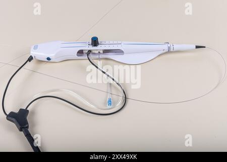 Rotational Atherectomy System Console, Coronary Atherectomy. The ROTAPRO Rotational Atherectomy system features an Advanced which is used to control m Stock Photo