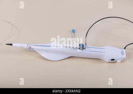 Rotational Atherectomy System Console, Coronary Atherectomy. The ROTAPRO Rotational Atherectomy system features an Advanced which is used to control m Stock Photo