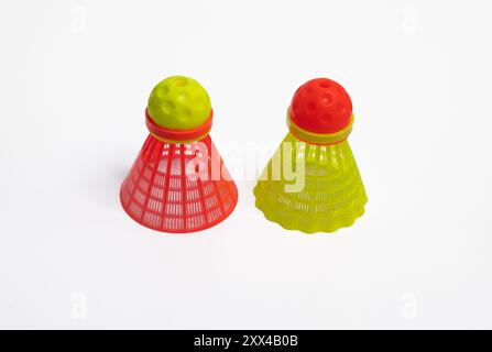 speeder for high-speed badminton. two shuttlecocks Stock Photo