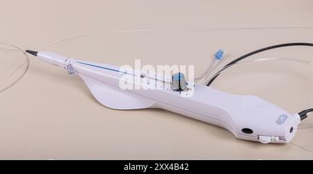 Rotational Atherectomy System Console, Coronary Atherectomy. The ROTAPRO Rotational Atherectomy system features an Advanced which is used to control m Stock Photo