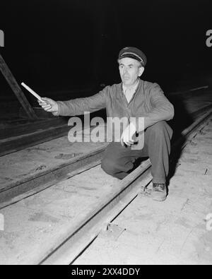 Actual 21-1949: Vestfold becomes broad gauge  Photo; Sverre A. Børretzen / Aktuell / NTB   ***PHOTO NOT IMAGE PROCESSED***     This image text is auto translated Stock Photo