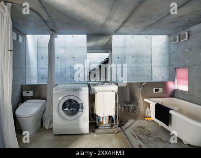 Bathroom in a japanese home. Stock Photo