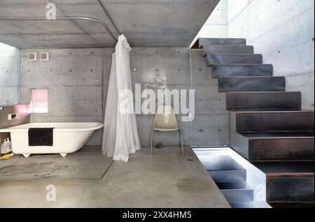 Bathroom in a japanese home, Tokyo, Japan. Stock Photo