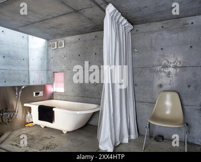 Bathroom in a japanese home. Stock Photo