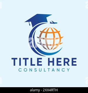 Learning Logo - Education Consultancy Logo - Going Abroad Logo Stock Vector