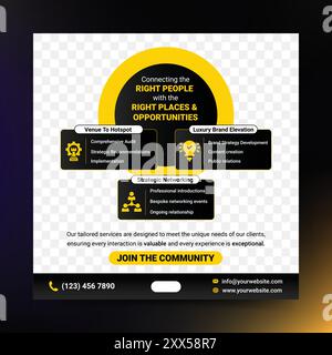 Modern and Unique Social Media Post Template Stock Vector