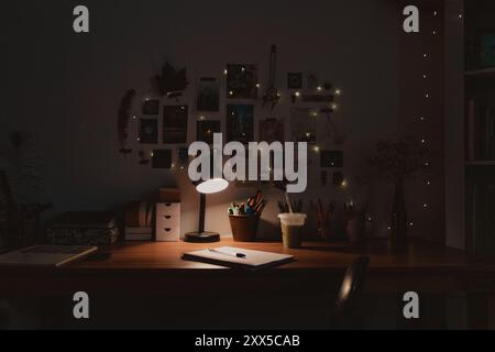 cozy and comfy home office environment Stock Photo