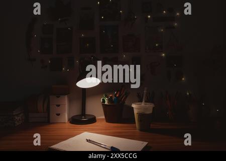 cozy home office environment Stock Photo