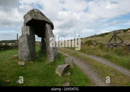 The Legananny Dolmen, County Down, Northern Ireland Stock Photo