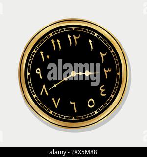 Luxurious Analog Clock vector with classic Roman numbers and numerals ...
