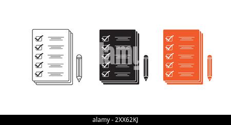 clipboard with pencil and paper Stock Vector