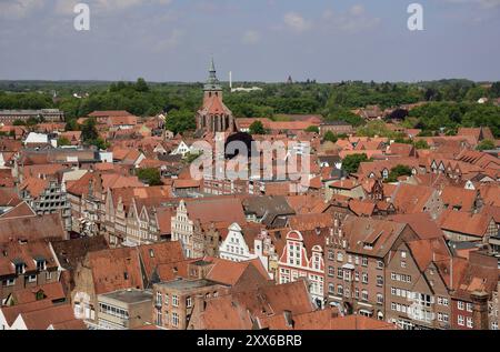 Europe, Germany, Lower Saxony, Hamburg Metropolitan Region, Lueneburg, View of Old Town and Auf dem Sande, Europe Stock Photo