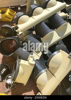 Dismantled traffic lights Stock Photo