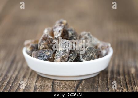 Brown Rock Candy (detailed close-up shot, selective focus) Stock Photo