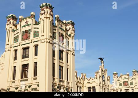 Detail of Estacion del Norte or north train station in Valencia, Spain, Europe Stock Photo