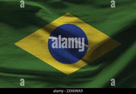 Brazil flag with texture on a background Stock Photo