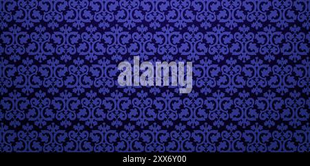 Seamless damask wallpapers patterned Classic blue backgrounds Can be used for wallpaper sticker, pattern fills, web pages backgrounds, surface texture Stock Vector