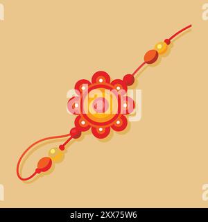 Raksha Bandhan Vector Illustration - Festive Brother-Sister Bond Graphic Design Stock Vector