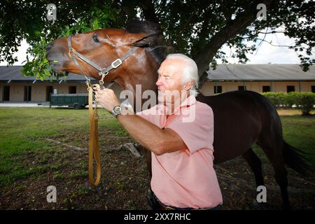 Norwegian Shipping Heir Jørgen Jahre Jr. devotes his life and fortune to horses. Stock Photo