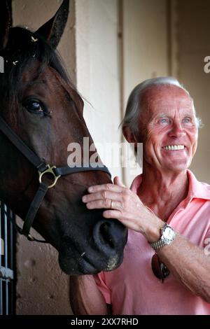 Norwegian Shipping Heir Jørgen Jahre Jr. devotes his life and fortune to horses. Stock Photo