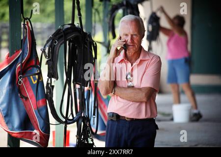 Norwegian Shipping Heir Jørgen Jahre Jr. devotes his life and fortune to horses. Stock Photo