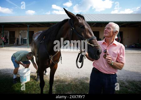 Norwegian Shipping Heir Jørgen Jahre Jr. devotes his life and fortune to horses. Stock Photo