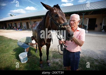 Norwegian Shipping Heir Jørgen Jahre Jr. devotes his life and fortune to horses. Stock Photo