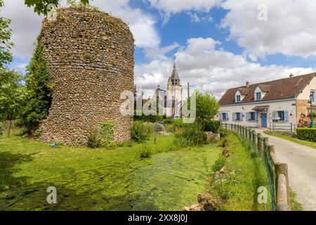 France, Eure-et-Loir (28), Illiers-Combray, old tower of the castle of Illiers-Combray Stock Photo