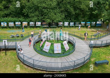 France, Morbihan, Aff valley, La Gacilly, the 2024 Photo Festival: Australia and other views, outdoor photography exhibition by the australian artist Tamara Dean Stock Photo