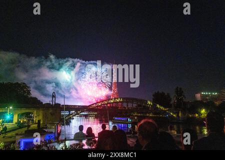 France, Paris, July 14 fireworks Stock Photo