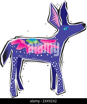 abstract vector goat colorful design style traditional design vector illustration Stock Vector